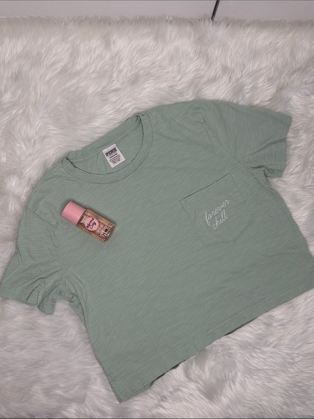 PINK Campus Tee cropped size Small S